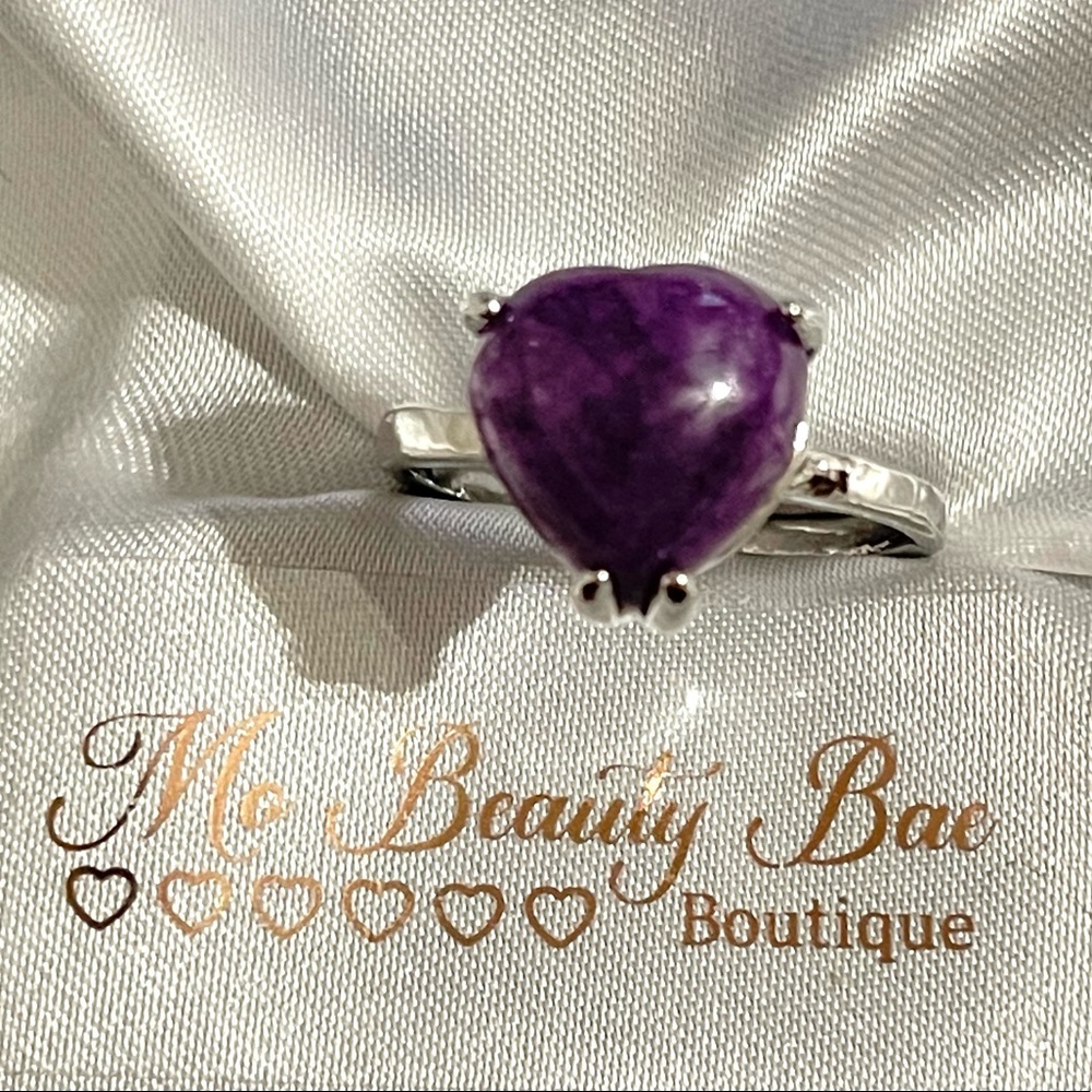 Amethyst Heart Ring